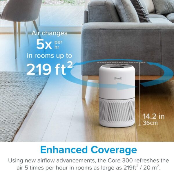 Air Purifier for Home Allergies Pets Hair in Bedroom & Standing Fan for Bedroom, 82ft CirculAir 120° Oscillating Fan