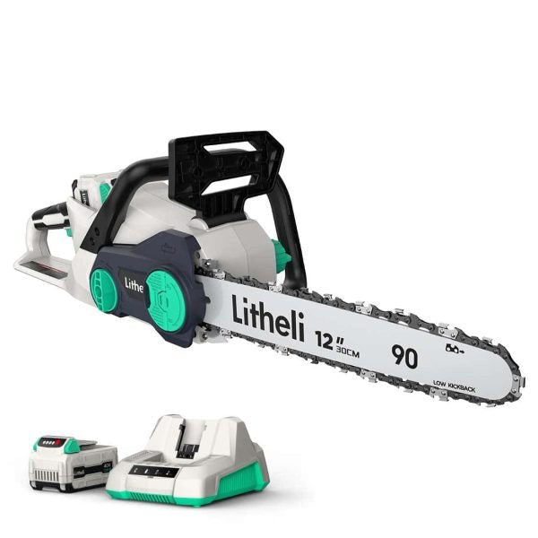 929aa89b29284a11af0a2c1831c5e65f Litheli Battery Chainsaw 12 , 40V Cordless Chainsaw, Chain Saw for Trees, with 2.0Ah Battery and Charger Included