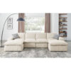 134′′ Wide Reversible Modular Sectional with Ottoman