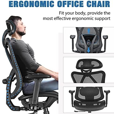 92fe04b52d114f04867fe66090ab2f23 Ergonomic Office Chair, Mesh Computer Desk Chair , High Back Executive Task Chair