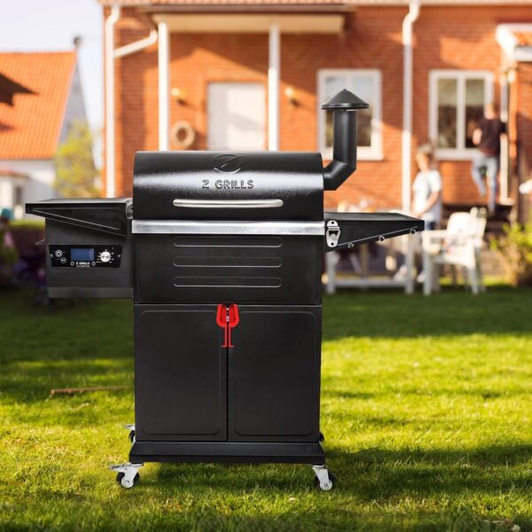 930440325a4a4e54a7eb2f6ecd03c78e Z GRILLS Wood Pellet Grill Smoker with 552 Cooking Area & Front Shelf for Outdoor BBQ, Smoke, Bake and Roast, 550C