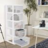 5-Drawer Plastic Storage Unit with Clear Drawers in White (2 Pack)