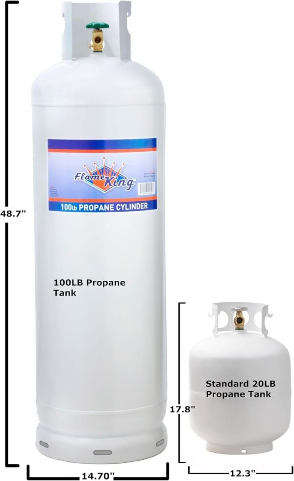935a9e17caf147c28da19cffcdbc67ea Steel Propane Tank Cylinder with POL Valve and Collar, Great for Mixed Heating Systems, Home fireplaces, Dryers and Grills-Flame King