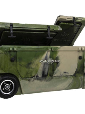 75 Quart Pioneer Dual Compartment Insulated Cooler w/ Wheels Forest Camo