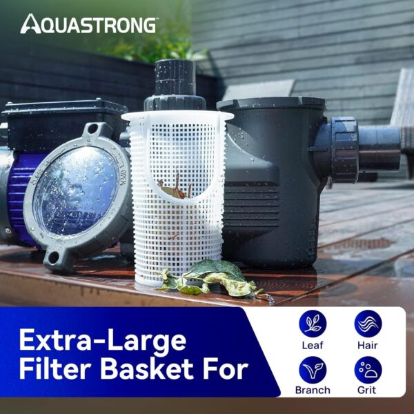 936965d3f10b485d92eed0f4ed76e723 AQUASTRONG In/Above Ground Pool Pump, High Flow (with Timer, 2HP, 8917 GPH, 220V)
