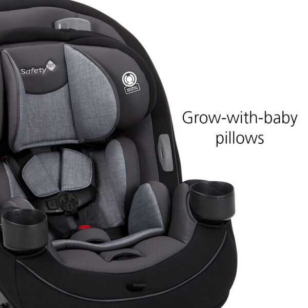 Grow and Go All-in-One Slim Convertible Car Seat, Rear Facing, 5-40 lbs, Forward Facing (30–65 lbs), High Back Booster Seat 40-100 pounds, Aqua Pop