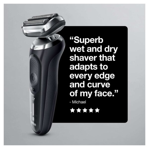 Braun Series 7 7085cc Flex Rechargeable Wet Dry Men s Electric Shaver with Clean Charge Station, Stubble Beard Trimmer