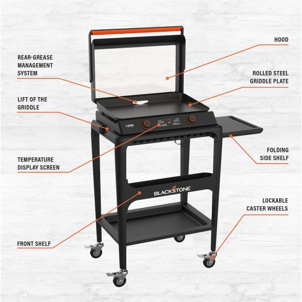 Blackstone E-Series 22 Electric Tabletop Griddle with Prep Cart