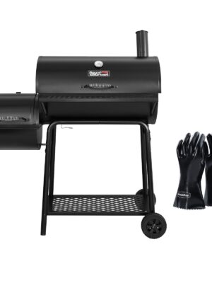 CC1830FG, Charcoal Grill with Offset Smoker with High Heat-Resistant BBQ Gloves