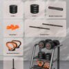 Adjustable Dumbbells, 20/30/40/45/70/90lbs Free Weight Set with Connector, 5 in1 Dumbbells Set Used as Barbell, Kettlebells, Push up Stand, Weight Plate, Fitness Exercises for Home Gym Suitable Men/Women