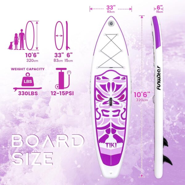 94e38505ebec4591aac0a3af21118b65 FunWater Inflatable Ultra-Light Stand Up Paddle Board for All Skill Levels with Premium SUP Paddleboard Accessories,Non-Slip Comfort Deck for Youth & Adults