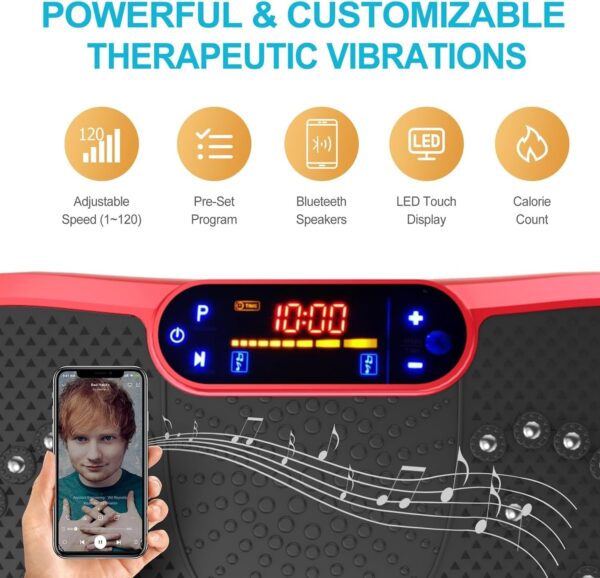 95bf7f344f3649649a352b9b4199ac50 Vibration Plate Fitness Platform Exercise Machine Vibrating Lymphatic Drainage Shaking Full Body Shaker Workout Vibrate Stand Shake Board Sport Gym for Weight Loss Fat Burner for Women Men