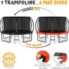 JUMPZYLLA Trampoline 8FT 10FT 12FT 14FT 15FT 16FT Trampoline with Enclosure – Recreational Trampolines with Ladder and AntiRust Coating, ASTM Approval Outdoor Trampoline for Kids