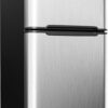 EUHOMY 3.2 Cu.Ft Mini Fridge with Freezer – 2-Door Compact Refrigerator for Bedroom, Dorm, Office or Apartment, Silver
