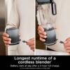 Ninja Blast Max, Portable Blender + Twist & Go, Personal Blender, Ninja Blender, Smoothie, Blend, Ice Crush, 3 Programs, Cordless, 22oz removable Vessel, Dishwasher Safe, Leakproof, Sea Glass, BC251MT