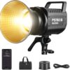 130W RGB LED Video Light APP/2.4G Control 17 Effects, 2500-7500K 19800lux/1m COB Continuous Lighting Output with CRI97/TLCI98 4 Dimming Curves, Spotlight for Studio Shoots, FS150C