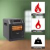 Portable Space Heater, 750W/1500W Small Infrared Heater w/ Remote, LED Display, 3 WorModes, Safe Electric Heater for Home Office Bedroom with Overheat Protection, 11.58′′ x 9.72′′ x 12′′, Q6153