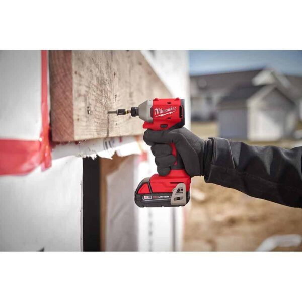 9704d82ea66545b8bb97c4df65e605ac 3650-21P M18 18-Volt Lithium-Ion Compact Brushless Cordless 1/4 in. Impact Driver Kit with One 2.0 Ah Battery, Charger Tool Bag