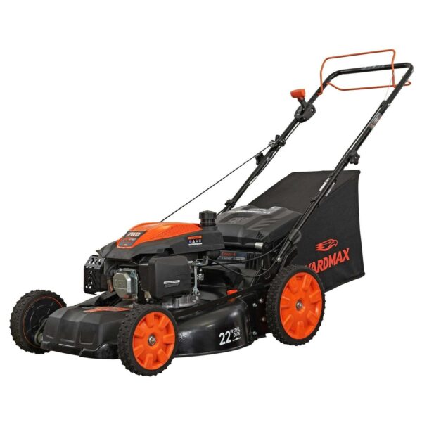 972bec3606624f119c470c58f05378cb YG2860 22′′ 201cc 3-in-1 Gas Self-Propelled Lawn Mower with CVT and High Wheels