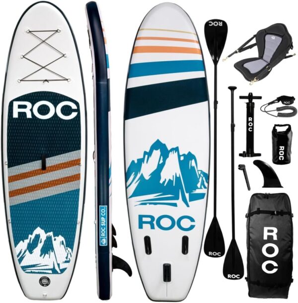 97492f6884e948fea279fbad6fc372e6 Roc Inflatable Stand Up Paddle Boards with Premium SUP Paddle Board Accessories, Wide Stable Design, Non-Slip Comfort Deck for Youth & Adults
