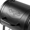 Griller Portable Charcoal Grill and Side Fire Box 17-in W Black Barrel Charcoal Grill