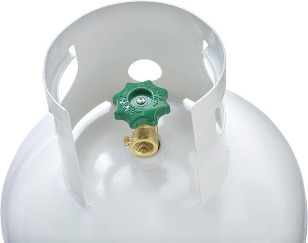 976f0809c7ac4f53a7e3fc750938b834 Steel Propane Tank Cylinder with POL Valve and Collar, Great for Mixed Heating Systems, Home fireplaces, Dryers and Grills-Flame King