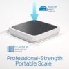 Medical Grade Floor Scale – Portable – Easy to Read Digital Display – Heavy Duty – Home, Hospital & Physician Use – Pound & Kilogram Settings – 12′′ x 12.5′′ Platform – 550 lb Limit by Patient Aid
