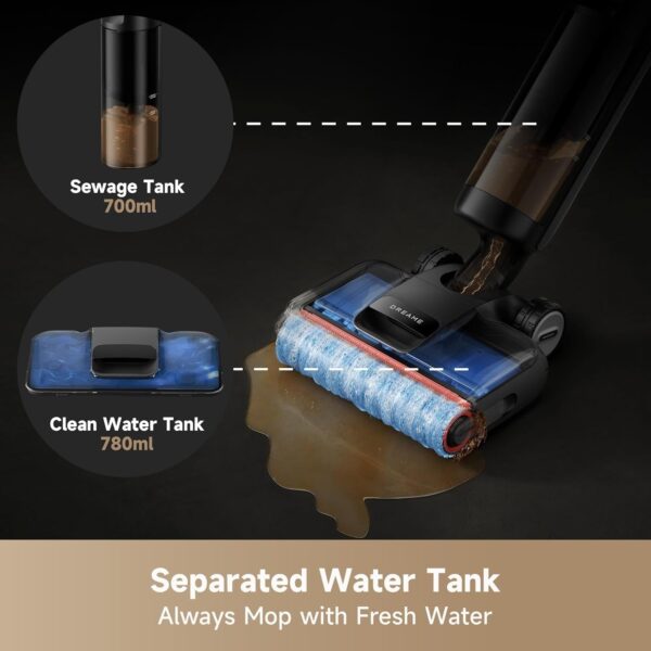 982098f9a7f249d6b81b3db3476784ce Wet Dry Vacuum Cleaner, 0 Tangle Cordless Vacuum Mop All-in-One for Hard Floors, 180° Lie-Flat Floor Cleaner Machine with 194°F Hot Self-Cleaning, 50Mins Runtime
