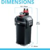 Perfomance Canister Filter – for Aquariums Up to 100 Gallons – Aquarium Canister Filter