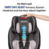 Graco SlimFit 3 in 1 Car Seat -Slim Comfy Design Saves Space in Your Back Seat, Darcie, One Size