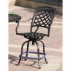 Round 4 Person 60 Long Aluminum Bar Height Dining Set with Cushions