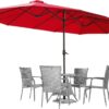 15ft Patio Umbrella with Solar Lights, Large Double Umbrella Outdoor, Rectangle 180”x106” Umbrellas with 156 PCS LED Lights and Crank Handle for Backyard Deck Pool Shade in Black(1.9′′ Pole)