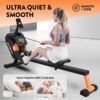 Magnetic Rowing Machine, 8-Level Resistance, Foldable, Ergonomic Design, Supports 350 lbs, Home Exercise Equipment