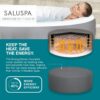 Bestway SaluSpa Miami EnergySense AirJet Inflatable Hot Tub Spa (71′′ x 26′′) | Portable Hot Tub with 2 Covers (1 Energy-Efficient Thermal Cover and 1 Standard Cover) | Fits Up to 2-4 Persons | Black