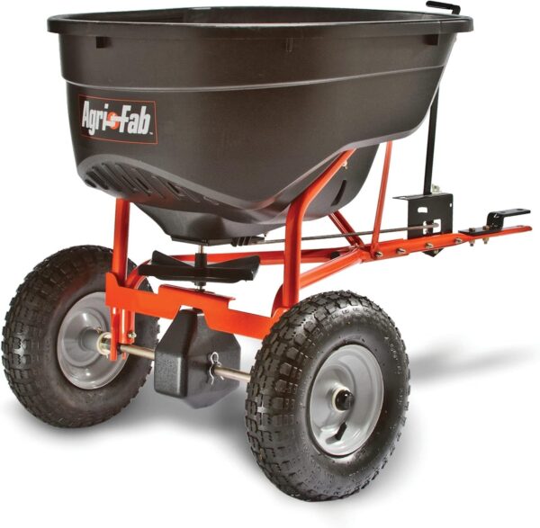 Agri-Fab 45-0604 18′′ x 48′′ Tow Behind Poly Lawn Roller 550 lbs Weight with Water, Poly Drum and Steel Frame, with Plug. Designed for Lawn and Garden Tractors