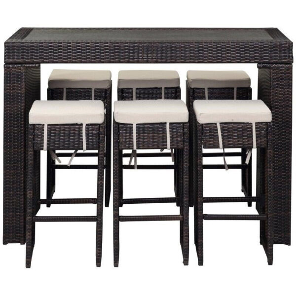 98c2e1826e4d40f89a1cac664772ef9d 6 Person 59.1 Long Bar Height Dining Set with Cushions
