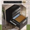 DEVAISE 3 Drawer Mobile File Cabinet Under Desk Office, Fully Assembled Except Casters, Letter/Legal Size, Black