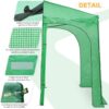 EAGLE PEAK 6×4 Portable Walk-in Greenhouse, Pop-up Indoor Outdoor Garden Green House, Zippered Door and Windows, PE Cover, White