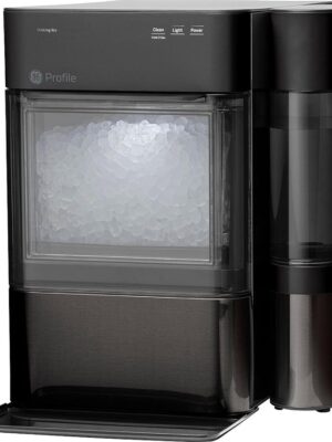 GE Profile Opal 2.0 with 0.75 Gallon Tank, Chewable Crunchable Countertop Nugget Ice Maker, Scoop included, 38 lbs in 24 hours, Pellet Ice Machine with WiFi & Smart Connected, Stainless Steel