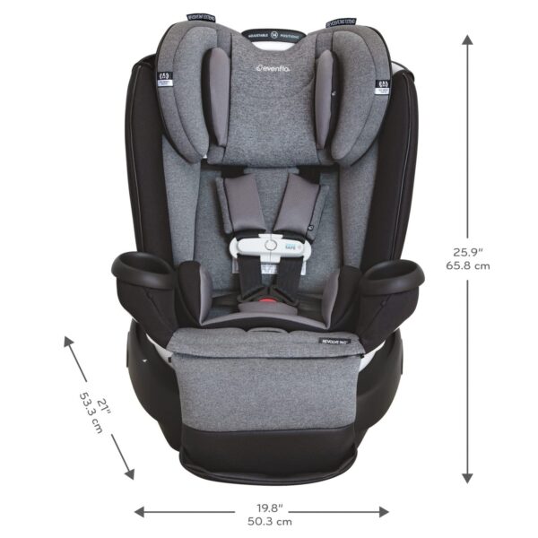 Revolve360 Extend Convertible Car Seat with 360 Degree Rotation, Extended Rear-Facing, Forward-Facing, Booster Mode, and Secure Latch Install, Revere Gray
