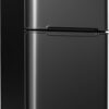 EUHOMY 3.2 Cu.Ft Mini Fridge with Freezer – 2-Door Compact Refrigerator for Bedroom, Dorm, Office or Apartment, Silver