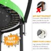 JUMPZYLLA Trampoline 8FT 10FT 12FT 14FT 15FT 16FT Trampoline with Enclosure – Recreational Trampolines with Ladder and AntiRust Coating, ASTM Approval Outdoor Trampoline for Kids
