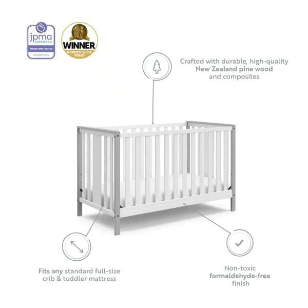 99f572ad8eba4e8e989e406e2926c0ee Storkcraft Modern Pacific Pebble Gray 4-in-1 Convertible Crib