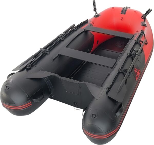 99f8d9f6445d4a17938bb378091aed34 Inflatable Boat | Yacht Dinghy Tender Raft | Multi Person Fishing Boat | Aluminum Floor Oars | Fishing Rod Holders | Heavy-Duty PVC | 2024 Model |