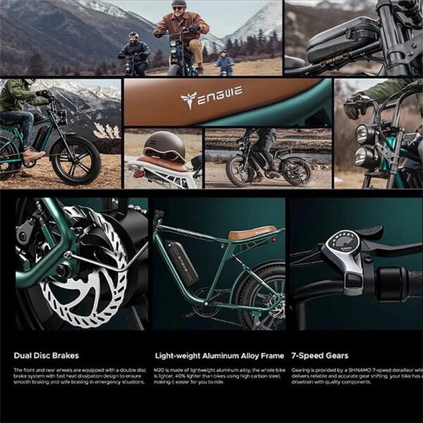 9a3226e9fcb64feda7fb21d15420f89c 1000W Electric Bike for Adults, Retro-Style, 28mph, 94 Miles Range, 20′′x4.0′′ Fat Tires, Full Suspension, UL Certified