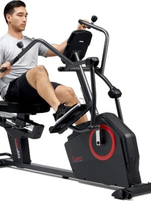 Health & Fitness Smart Recumbent Elliptical Bike with Bluetooth, 16 Resistance Levels, and App – SF-RBE4886SMART