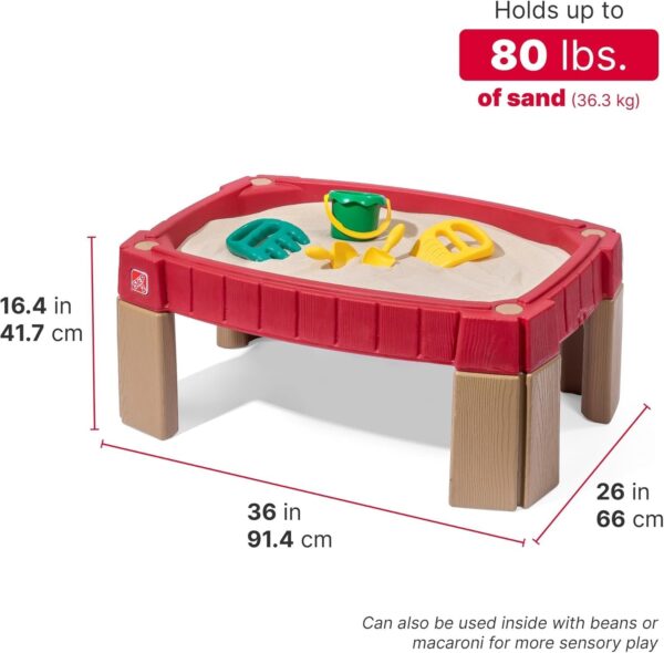 9b3b3896155345a68d6647abc11b461a Step2 Naturally Playful Sand Table, Kids Sand Activity Sensory Table, 5 Piece Accessory Kit, Toddler Summer Outdoor Toys, 2+ Years Old