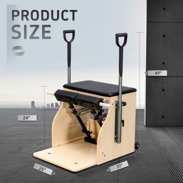 9b6eae44ba834ac482a5eaffb7ddd89c Pilates Chair, Split-Pedal Stability Combo Chair with Handles,Pilates Reformer Machine,Pilates Equipment for Home Or Studio Use
