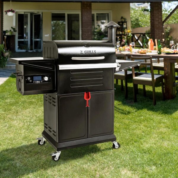 9c3755391e0c4cc7b5a68f5ff8e302ee Z GRILLS Wood Pellet Grill Smoker with 552 Cooking Area & Front Shelf for Outdoor BBQ, Smoke, Bake and Roast, 550C