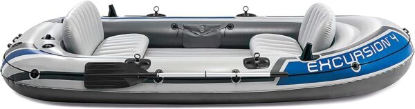 9ca10c8d8d6c4b2ba2fcf773cbfc88b8 INTEX Excursion Inflatable Boat Series: Includes Deluxe 54in Boat Oars and High-Output Pump – SuperTough PVC – Adjustable Seats with Backrest – Fishing Rod Holders – Welded Oar Locks